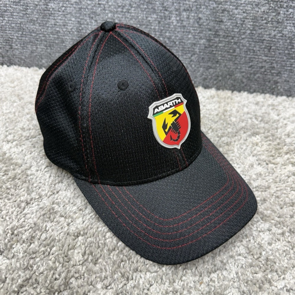 Abarth fitted cap‎ hat size s/m Small / Medium black